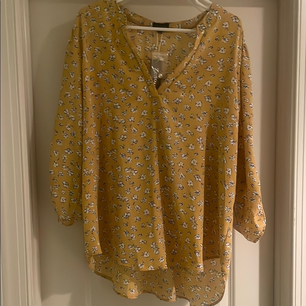 Floral Yellow Women's Top